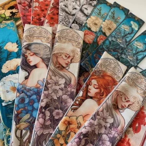 Ensemble de marque-pages - Rosa Plume - Art déco