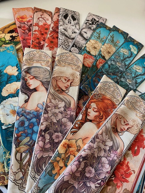 Ensemble de marque-pages - Rosa Plume - Art déco