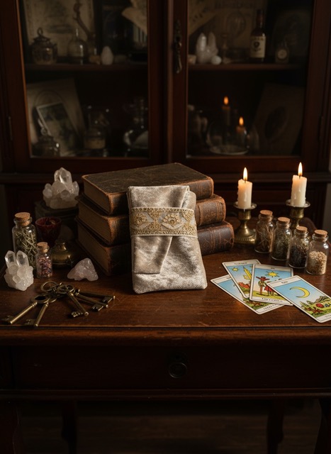 Pochette - cartes de tarot - Blanc champagne - Rosa Plume