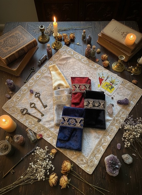 Le Duo "Rituel de Velours" - Tapis & Pochette pour cartes