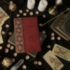 carnet de tirages de cartes "Rituel de Velours" rouge profond