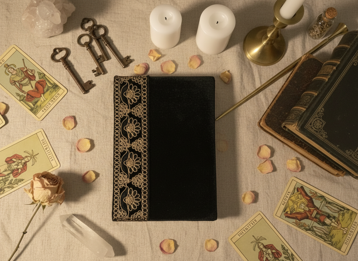 carnet de tirages de cartes "Rituel de Velours" noir intense