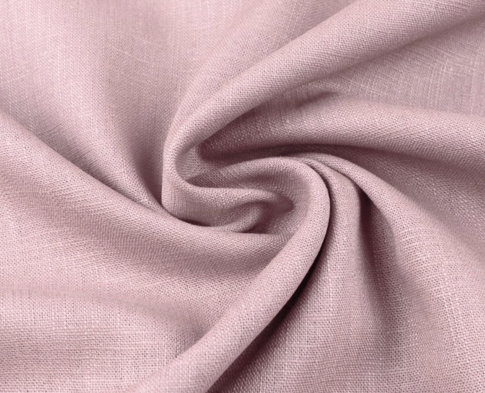 tissu 100% lin rose poudré