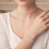 parure espièglerie rose dentelle