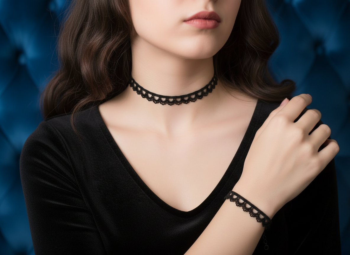 parure espièglerie noire dentelle