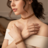 parure espièglerie brune dentelle