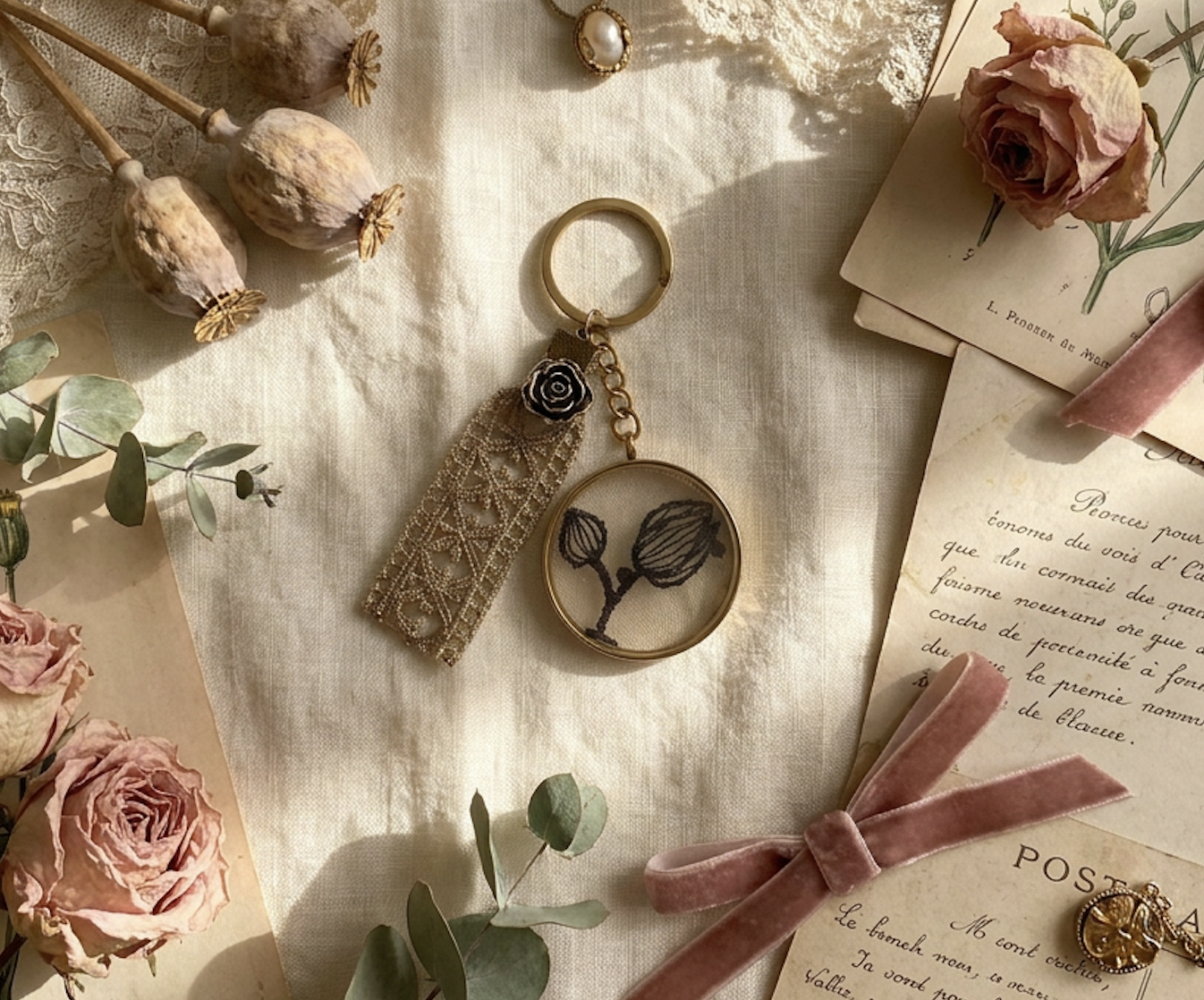 porte clefs ornement de sac