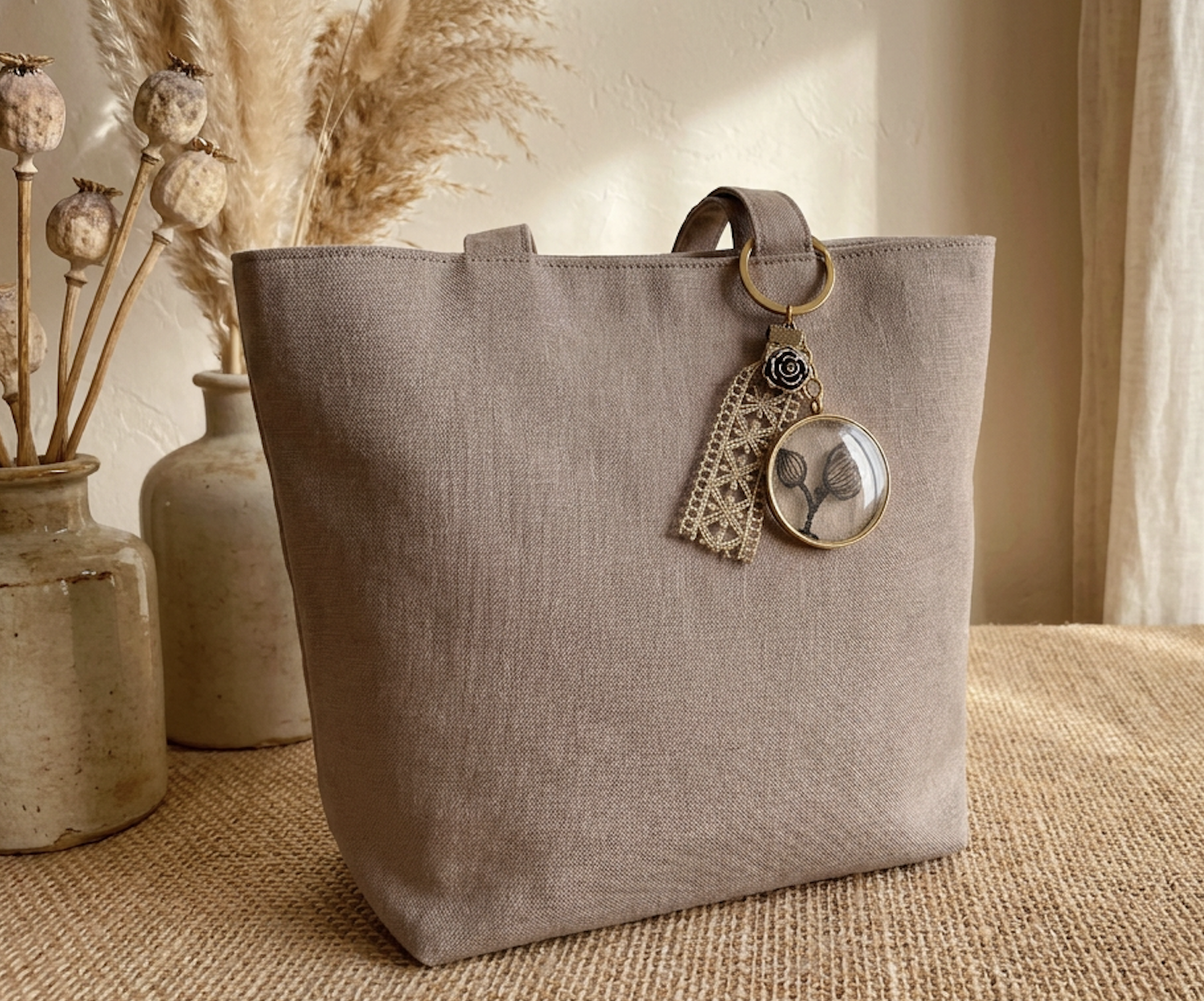 porte clefs ornement de sac