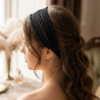 headband dentelle noire